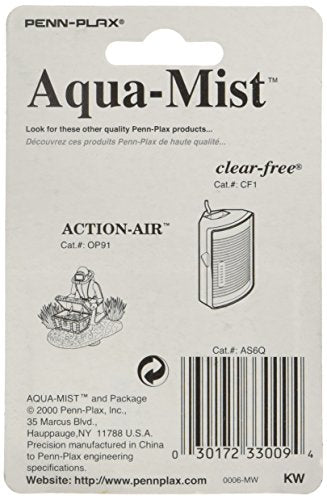 Penn-Plax AS6Q 4-Pack Aqua Mist Air Stone Cylinder Aerator for Fish Tank | Easy to Install to Your Pump | Aerates Your Tank
