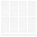 BENECREAT 8 Pcs Clear Aquarium Lid Hood, 5.9x11.7x0.3 Inch Rectangular Fish Tank Top Cover, Plastic Grid Isolation Board with 8 Pcs Aquarium Plastic Cover Board Clips
