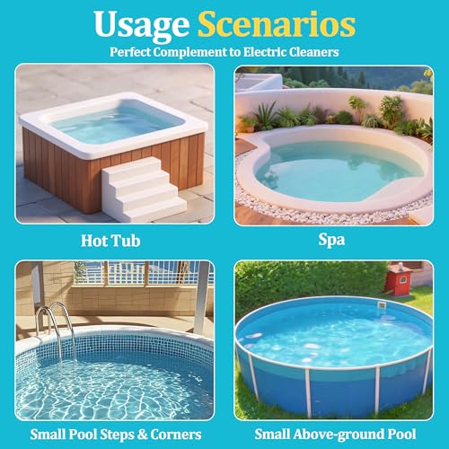 Spa Vacuum Compatible with 6250 Paradise Power, No Pumping, No Batteries or Electricity, Powered by Water Pressure, Cordless Hot Tub Vac Cleaner Picks up Leaves, Sand&Debris, with Telescopic Handle