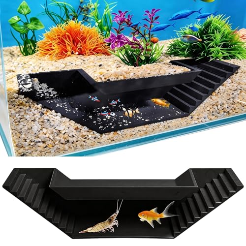 Shrimp Cave, Aquarium Tunnel with 2 Entrances, Shrimp Tank Accessories Hideout Viewing Cave for Small Fish