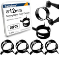 12mm (0.47") Spring Band Hose Clamps, 20 Pack Medium Hose Clamps for 11-12.5mm OD Fuel Line, Radiator Hose, Large Water Tube & Automotive - size: 12mm
