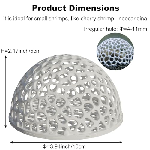 Aquarium Shrimp Hide, Fish Tank Porous Cave Shelter Hideout Ornament, Detachable Breeding Shrimp Hide & Rest Tunnel, 2 Set, White - color: White