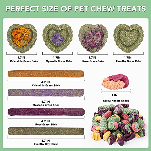 VESPRO Rabbit Toys for Bunnies Rabbit Chew Toys for Teeth Bunny for Rabbits Guinea Pig Chew Treats Toys,Timothy Hay Sticks for Chinchillas Hamsters Bunny Guinea Pig Rats and Animals Teeth Care - size: 0.11 Ounce (Pack of 23)