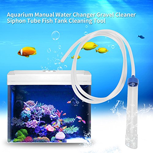 Aquarium Manual Water Changer Air Pump Siphon Fish Gravel Tube Fish Cleaning Tool