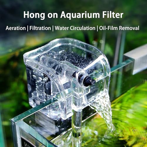Fish Tank Kit, Small Aquarium Starter Tank with Filter and Light, Acrylic Nano Desktop Tank with Color-Changing LED & Decor - Complete Starter Kit for Betta Fish Shrimp Guppy Goldfish Beta - color: BLACK