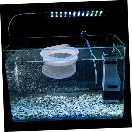 GALPADA 2Pcs Floating Breeding Box for Guppies Compact Nursery Tank Divider with Ventilated Lid Aquarium Breeding Chamber for Neocaridina Shrimp Transparent Mesh Design