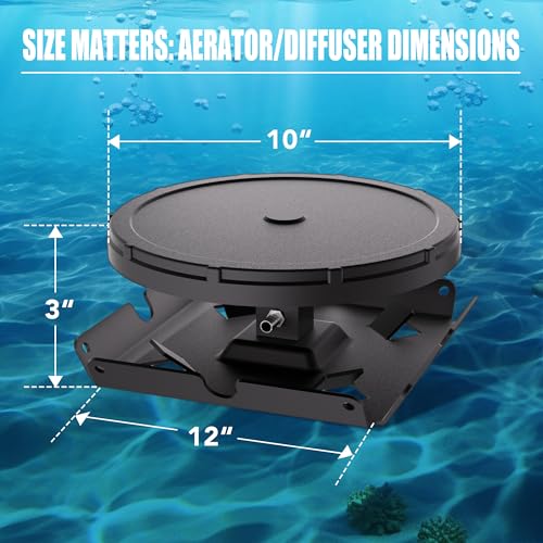 PAS20AD Pond & Lake Aeration Replacement Kit – Coated Steel Chassis with Membrane Diffuser for Pond Aerator Systems (1 Pack)