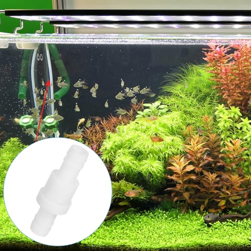 PATIKIL 1/2" Barb Hose One Way Inline Check Valve, 2 Pcs Plastic Non Return Water Stops Ozone Resistance Valve for Aquarium Garden Fuel Oil Air Gas, White - size: 0.5 Inch