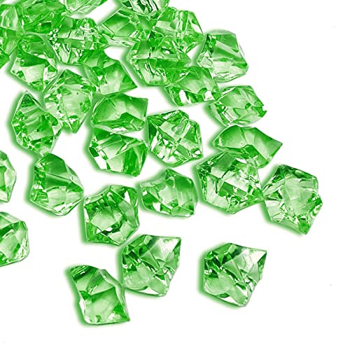 Vase Fillers for Home Decor, Fake Crushed Ice Cubes, 150 pcs Vase Fillers, Reusable Fake ice Cubes for Photography Accessories Props Decoration for Wedding Decor(irregular-16 * 22mmGreen) - color: Green-16*22mm-150pcs