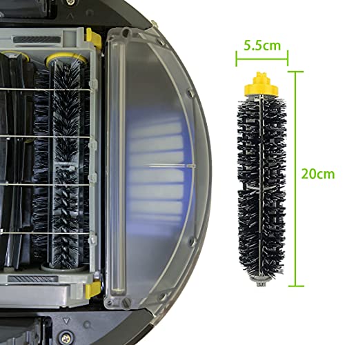 Replacement Parts for iRobot Roomba 600 610 620 650 675 677 692 671 694 691 Series Vacuum Cleaner Accessories Kit-Include 6 Side Brush,3 Filter,1 Front Caster Wheel,Bristle Brush and 3 Cleaning Tool - size: 1 Main brush+1 Caster wheel+3 Filter+6 Side brus