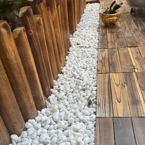 YISZM 10lb White River Rocks, 5/8 Inch Natural Pebbles for Indoor Plants, Snow White Decorative Stones, Ideal for Fish Tank, Vases, Crafting, Home Decor and Garden Landscaping Rocks - size: 10 Pounds, style: 5/8 Inch