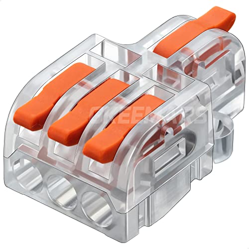 10Pcs Mini Electrical Wire Connectors, DIY Splicing into 4/6/8/9/10 Way Quick Connector Terminal Blocks (1 in 3 Out, PC) - style: 1 in 3 out, PC