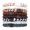 L. Erickson Brown Hair Ties for Thick Hair, Grab & Go Ponytail Holders, 8 Pack, Nouveau Neutrals, Thick No-Crease Bands with Strong Hold and Damage-Free Design - color: Nouveau Neutrals