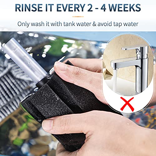 Pawfly Large Aquarium Bio Sponge Filter Quiet Betta Fry Shrimp and Small Fish Foam Filter for Fish Tank up to 50 Gallon