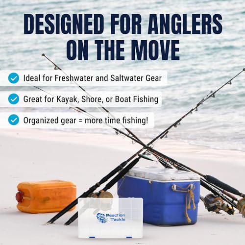 Reaction Tackle Tackle Box Trays, Utility Storage Boxes for Fishing Tackle, Lures, Hooks & Baits – Fits Tackle Bags and Tackle Boxes - color: 3600 Trays (2-pack)