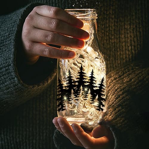 GLOBLELAND 18 Sheets Forest Animals Transfer Stickers Decals Stickers Wolf Deer Bear Eagle Rub on Transfer for Mason Jars Furniture Vase Glass Decorations Art Crafts - style: Forest Animals