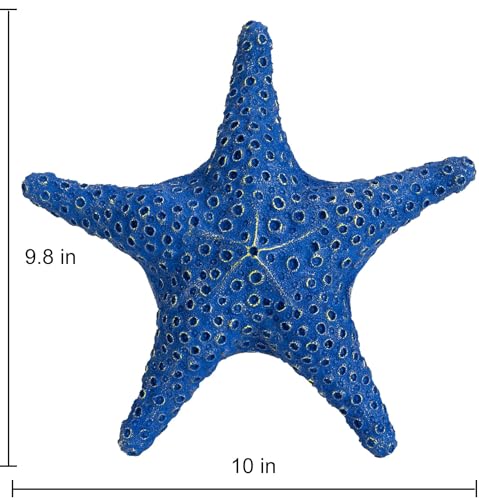 VVGIFTS Blue Ocean Beach Decoration Starfish Resin Wall Hanging Decoration (RoyalBlue) - color: Royalblue