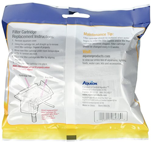 Aqueon Aquarium Fish Tank Replacement Filter Cartridges Small-3 Pack, 1.4 oz, Clear