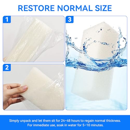 6 Pack Foam Insert Replacement for AquaClear 110 Power Filte 500 GPH Power Filter Sponge Aquarium Filter Media Pad Compatible with Aqua Clear 110 for 60 to 110 Gallons Fish Tank (Part#A623)