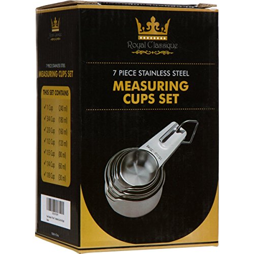 7 Piece Professional Grade Stainless Steel Measuring Cups Set By i Kito