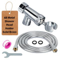 YUHX All Metal Shower Head Holder and Hose Stainless Steel Extra Long 6 ft,Adjustable Handheld Shower Arm Bracket,Premium Chrome - style: C-Style Chrome