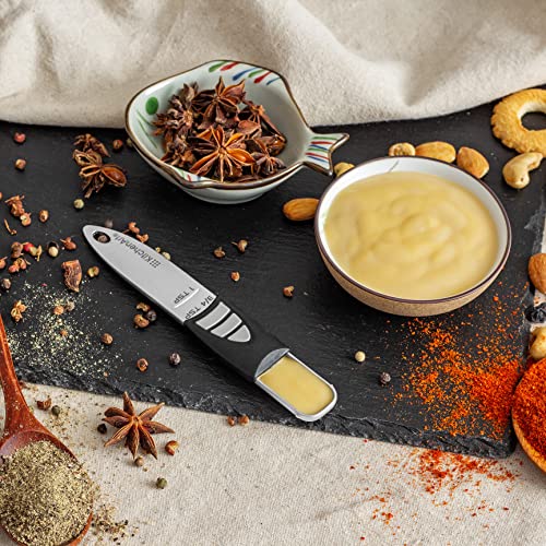 KitchenArt Stainless Steel Pro Sliding Adjust-A-Tablespoon and Teaspoon, Adjustable Measuring Spoon Set - size: Tablespoon and Teaspoon