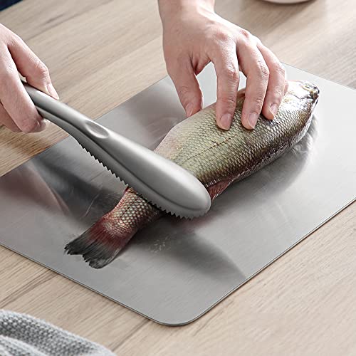 Fish Scaler Stainless Steel Fish Scaler Remover No Mess - Sturdy Fish Scale Remover Portable Fish Descaler Tool- Reliable Fish Cleaner Fish Scraper for Quick & Easy Fish Scaling Cleaning - color: 1 piece