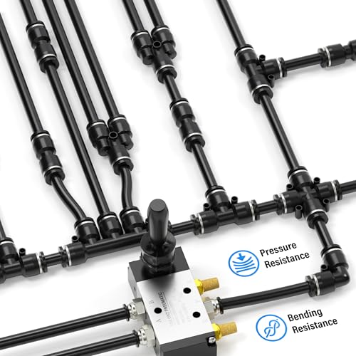 TAILONZ PNEUMATIC Black 4mm or 5/32 inch OD 2.5mm ID Polyurethane Air Hose Pipe Tube 10 Meter 32.8ft - color: Black-PU, size: 4mm OD/32.8ft/10m