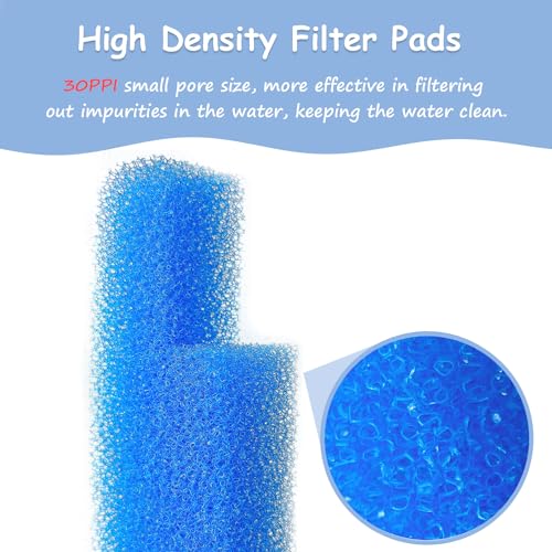 SHIGATSU 12 Pack Replacement Aquarium Sponge Foam Filter Pads for Seachem Tidal 75 Filter