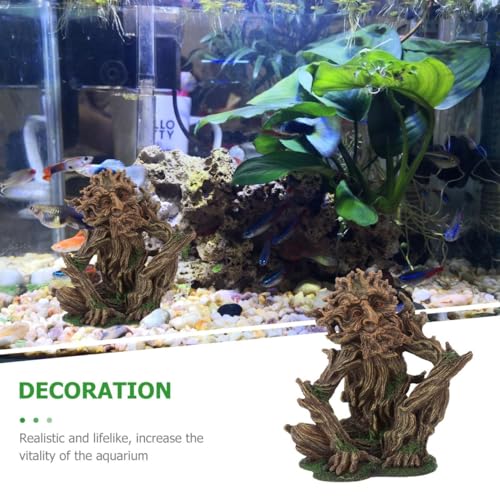 Zerodeko Aquarium Decor, Fish Tank Decorations, with Lifelike Human Face Sculpture Creative Aquarium Ornament for Hideaway and Tank Landscaping Suitable for Freshwater and Saltwater