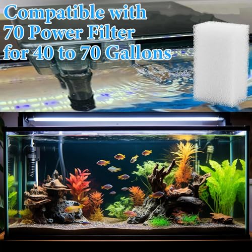 Threlaco 6 Pcs Compatible with Aquaclear 70 Foam Filter Inserts, for Filtering Mechanical and Biological Media, Keeping the Water Tank Clean and Fresh - size: Compatible with Aquaclear 70