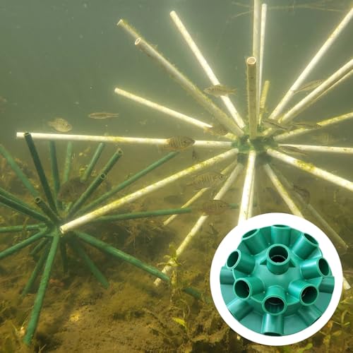 Chunful Round Fish Attractor, Fishing Attractant Sphere Fish Structure Habitat for Ponds Lakes Rivers, Fishing Gear Equipment Accessories, Tubes Not Include