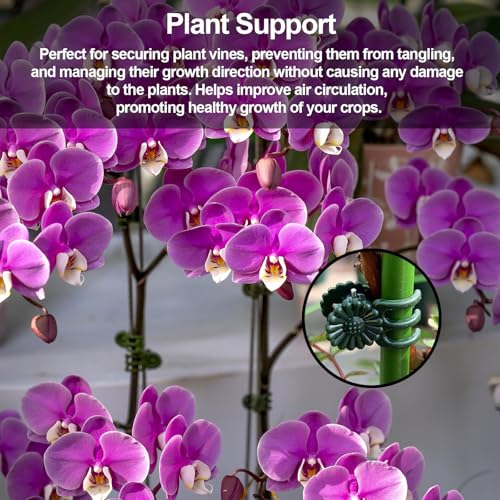 100 Pcs Plant Clips Orchid Clips,Plant Orchid Support Clips,Flower and Vine Clips，Garden Clips，Plant Clips for Climbing Plants - size: 100 PCS