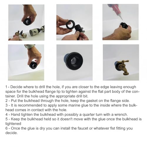 Lifegard Aquatics 1-Inch Slip Bulkhead Fitting