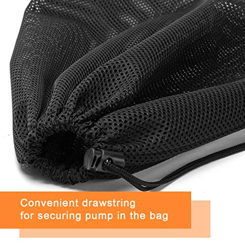 Pump Barrier - 12" x 15.7" Pond Filter Mesh Bag for Biological Filters (Black)