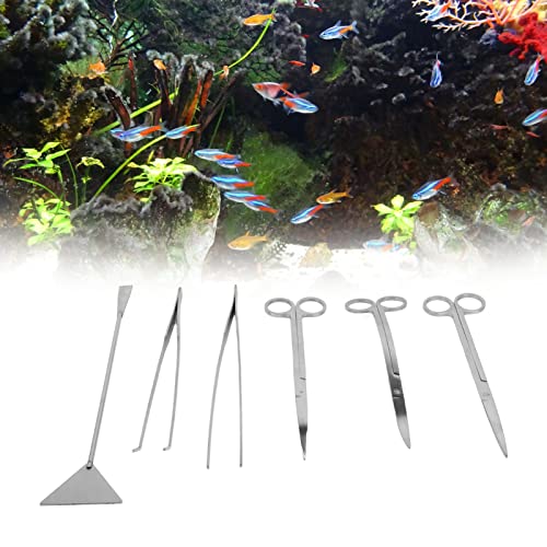 GLOGLOW Nan Aquarium Tools Aquarium Set, Stainless Steel Tools for Plant Care Fish Tank Cleaning