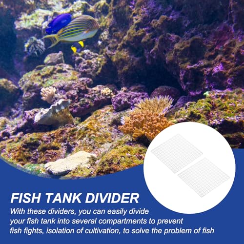 uxcell 2Pcs Aquarium Fish Tank Divider, 12x12 Inch Plastic Egg Crate Light Diffuser Grid Filter Bottom Partition Separator with Sucker Clips and Suction Cups for Aquarium, White - color: White, size: 12x12 Inch