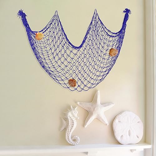 2 Pack Fish Net Decorations for Party - color: Dark Blue