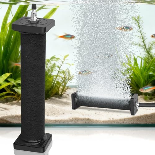 AquaMiracle New Innovative Rubber Air Stone | Air Bubbler | Oxygen Air Diffuser | for Pond Aerator | Pond Aeration | for Large Aquarium | 8”x1.52” | 1-Pack - size: 1 Pack(1.52in)