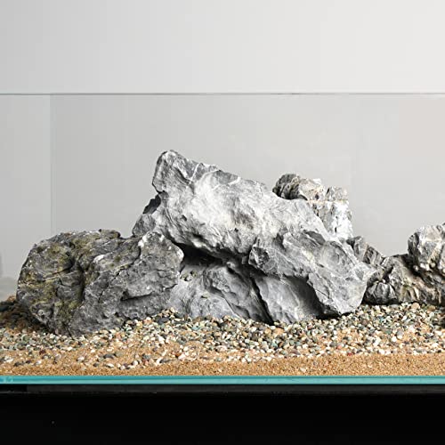 LANDEN Seiryu Stones Natural Rocks (17lbs, 3~11 inches,7-8pcs) for Aquarium, Paludarium, Terrariums, Landscaping Rocks, Aquascaping - size: 06 Seiryu Stones(3-11inch,17lbs)