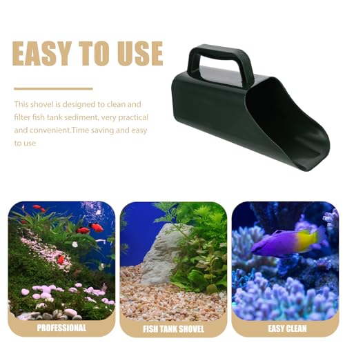 ABOOFAN Aquarium Sand Shovel and Fish Tank Cleaning Tool, Multifunctional Plastic Gravel Scoop with Water-Permeable Barrel for Aquatic Plants and Substrate Maintenance in Home Aquariums