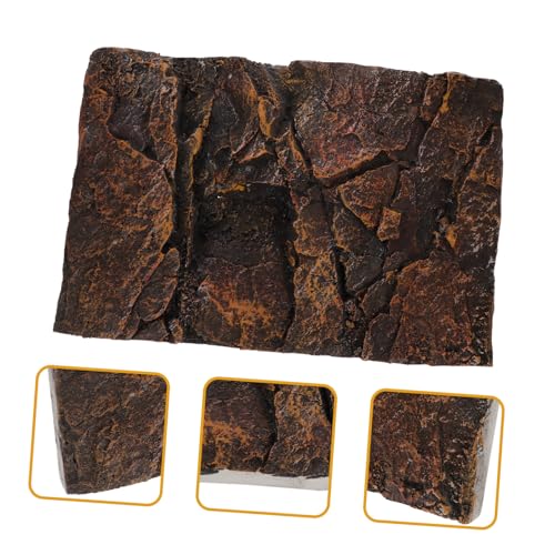 3D Textured Rock Background Board for Reptile and Aquarium Tanks Realistic PU Texture Habitat Decor Natural-Looking Terrarium Backdrop for Lizards Turtles Amphibians and Fish