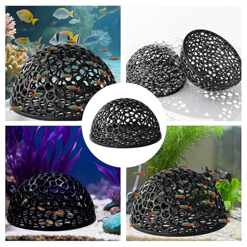 2 PCS Shrimp Hdes for Aquarium, Shrimp Cave Tunnel, Shrimp Hides for Aquarium Small Fish Habitat, Hollow Design for Shelter