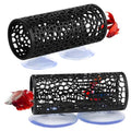 2Pcs Black Betta Aquarium Decoration, Betta Fish Tank Accessories Decoration with Suction Cup, Hidden Decor Habitat Toys for Shrimp Breeding Small Fish Playing & Resting