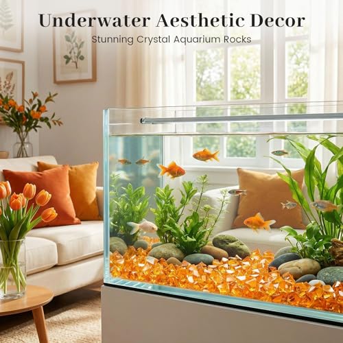 DomeStar Orange Fake Ice Rocks, 150PCS Acrylic Gems Crystals Plastic Diamonds Centerpiece for Vase Fillers DIY Craft Wedding Party Table Scatter Burnt Orange Decorations