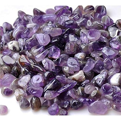 WAYBER 1 Lb/460g Natural Purple Amethyst Quartz Crystal Stones Irregular Decorative Pebble Rock Sand for Aquarium/Fish Turtle Tank/Vase Fillers/Air Plants/Succulent Plants Decor (Fill 1 Cup) - color: Purple, size: 1 Pound