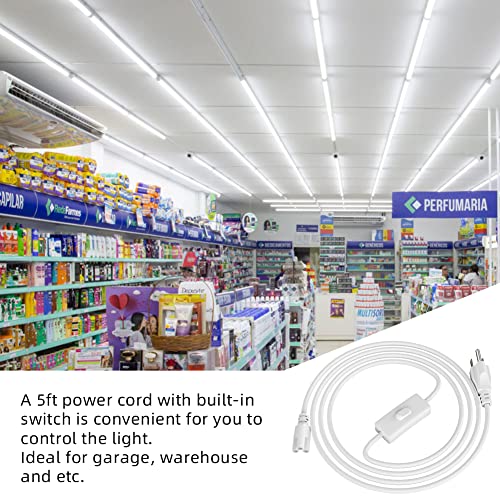 SHOPLED 5FT Plug Power Cord T5 T8 LED Tube Power Wire Cable with On/Off Switch 3 Prong Plug­ for LED Shop Lights - style: 5FT Plug W/ Switch
