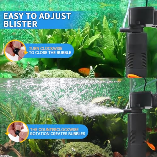 Aquarium Filter for 55-150 Gallons Tank, Internal Fish Tank Filter, Powerful Pump Submersible for Large Fish Tanks, Turtle Tanks, Kois Aeration Deodorization Wave Making Decontamination Filter System - size: 55-150 Gallon Fish Tank