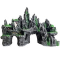 Aquarium Decor Large N Tall Fish Tank Rock Decor with Mountain View Ornaments,Tree House,Cave,Extra Large Fish Tank Decorations