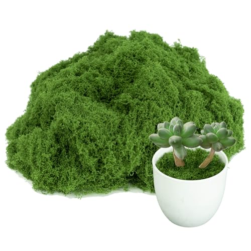 Fake Green Moss for Potted Plants,Artificial Moss for Crafts Indoor,DIY Table Decorating Fairy Garden Accessories Wedding Party Floral Decor Outdoor (Light Green 7oz) - color: Light Green 7oz